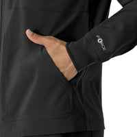 Force Cross-Flex Men's Lightweight Scrub Jacket Black side detail 2