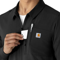 Force Cross-Flex Men's Lightweight Scrub Jacket Black back detail