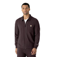 Carhartt Force Cross-Flex Men's Lightweight Scrub Jacket - Dark Sepia