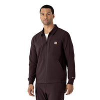Carhartt Force Cross-Flex Men's Lightweight Scrub Jacket - Dark Sepia