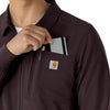 Carhartt Force Cross-Flex Men's Lightweight Scrub Jacket - Dark Sepia