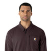Carhartt Force Cross-Flex Men's Lightweight Scrub Jacket - Dark Sepia