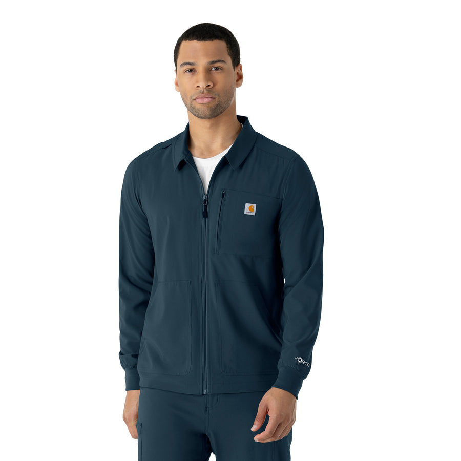 Carhartt Force Cross-Flex Men's Lightweight Scrub Jacket - Navy