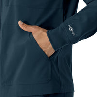 Force Cross-Flex Men's Lightweight Scrub Jacket Navy side detail 2