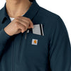 Force Cross-Flex Men's Lightweight Scrub Jacket Navy hemline detail