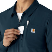 Force Cross-Flex Men's Lightweight Scrub Jacket Navy back detail