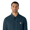 Carhartt Force Cross-Flex Men's Lightweight Scrub Jacket - Navy