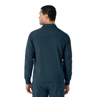Force Cross-Flex Men's Lightweight Scrub Jacket Navy back view
