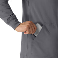 Force Cross-Flex Men's Lightweight Scrub Jacket Pewter side detail 1
