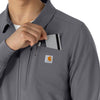 Force Cross-Flex Men's Lightweight Scrub Jacket Pewter hemline detail