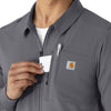 Force Cross-Flex Men's Lightweight Scrub Jacket Pewter back detail