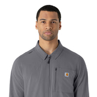 Carhartt Force Cross-Flex Men's Lightweight Scrub Jacket - Pewter