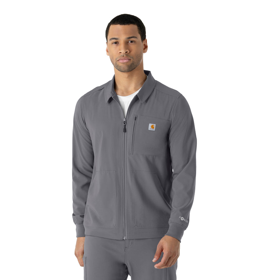 Carhartt Force Cross-Flex Men's Lightweight Scrub Jacket - Pewter