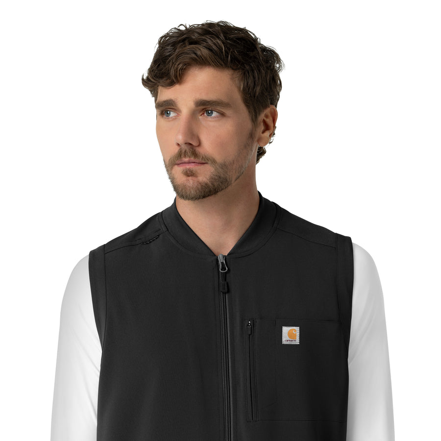 Carhartt Force Cross-Flex Men's Lightweight Scrub Vest - Black