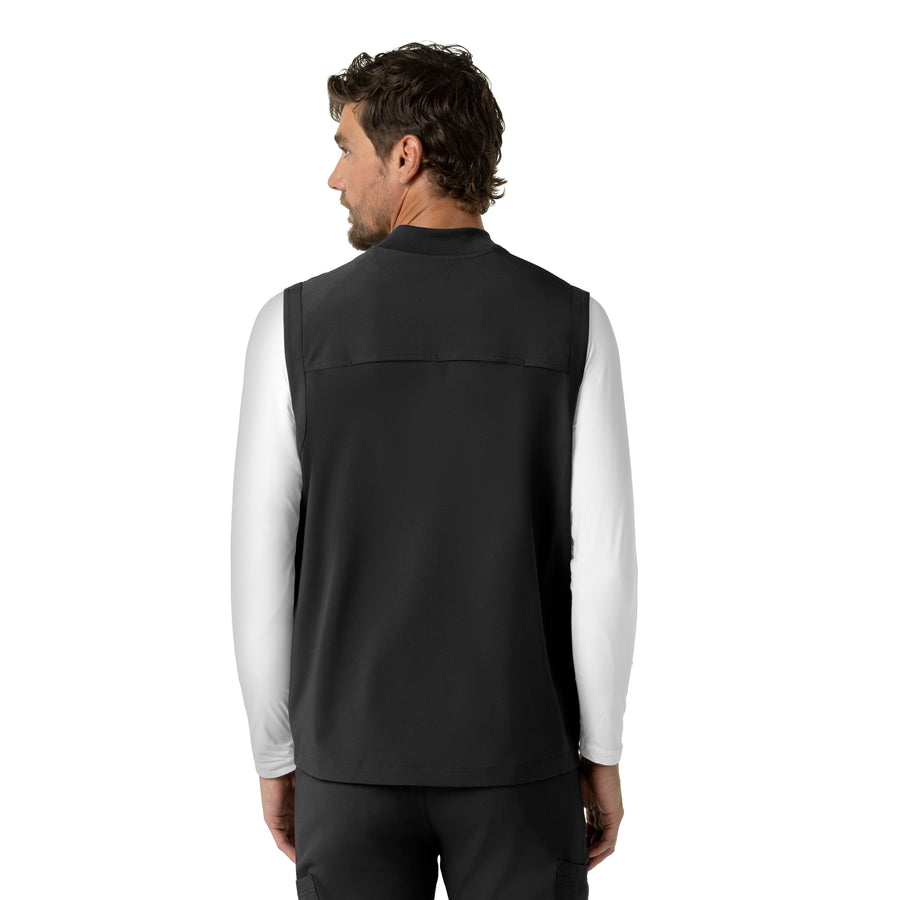 Force Cross-Flex Men's Lightweight Scrub Vest Black back view