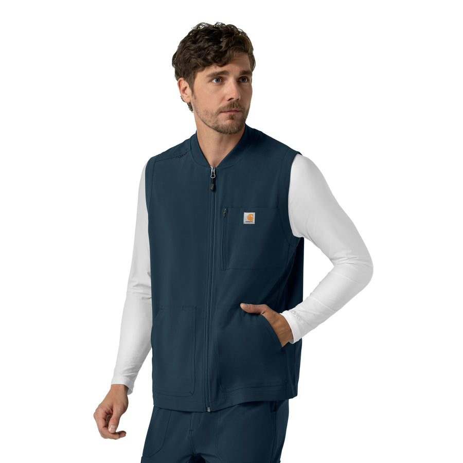 Force Cross-Flex Men's Lightweight Scrub Vest Navy side view