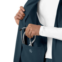 Force Cross-Flex Men's Lightweight Scrub Vest Navy front detail