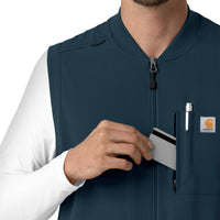 Force Cross-Flex Men's Lightweight Scrub Vest Navy back detail