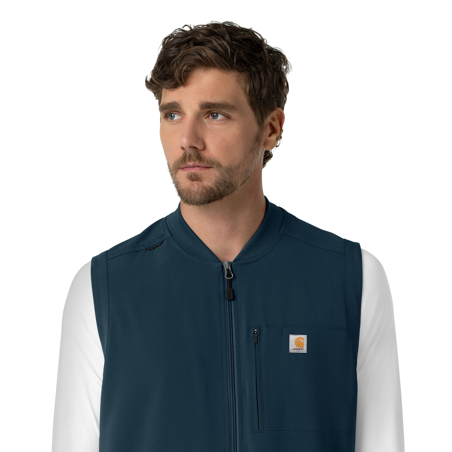 Carhartt Force Cross-Flex Men's Lightweight Scrub Vest - Navy