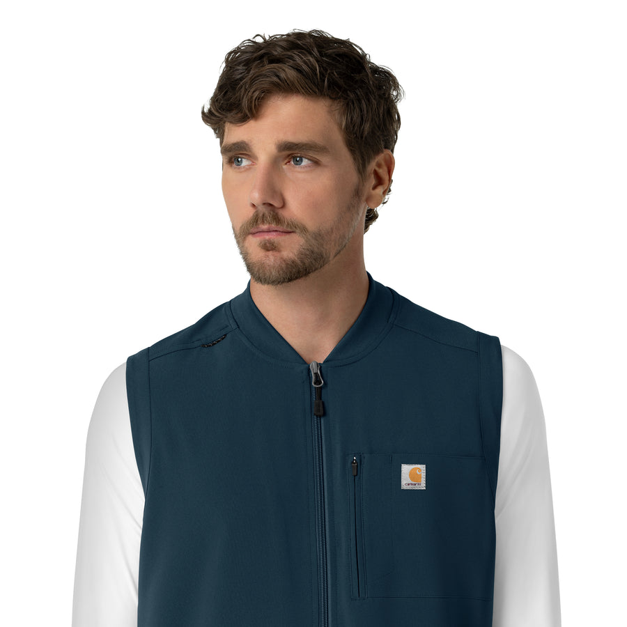 Carhartt Force Cross-Flex Men's Lightweight Scrub Vest - Navy