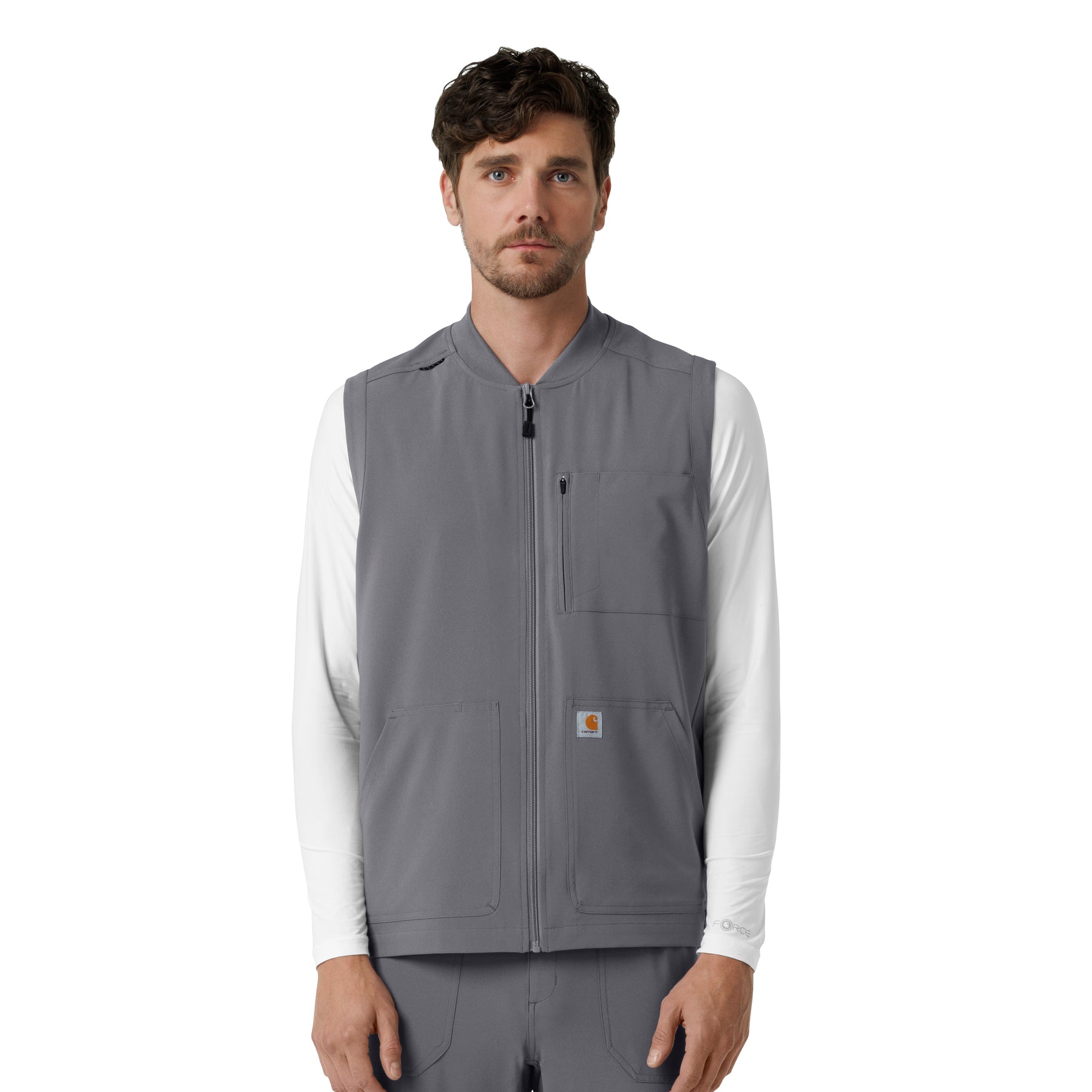 Force Cross-Flex Men's Lightweight Scrub Vest Pewter