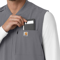 Force Cross-Flex Men's Lightweight Scrub Vest Pewter hemline detail