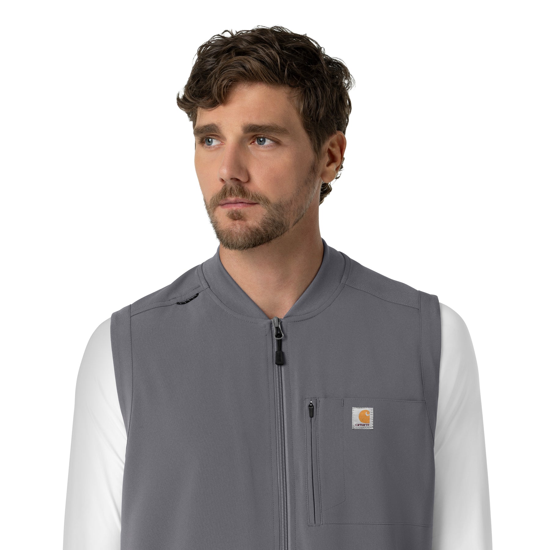 Carhartt Force Cross-Flex Men's Lightweight Scrub Vest - Pewter