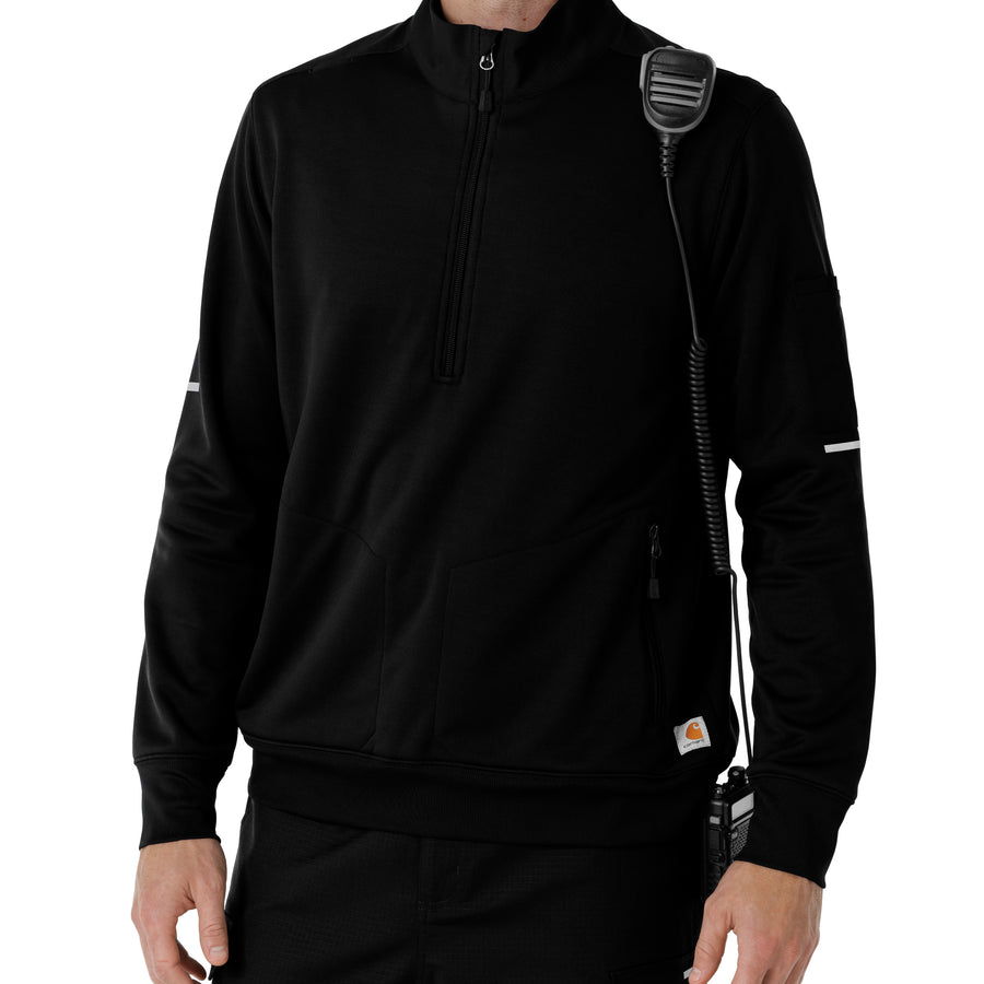 Rugged Flex RSCU Men's Half Zip Black side detail 2