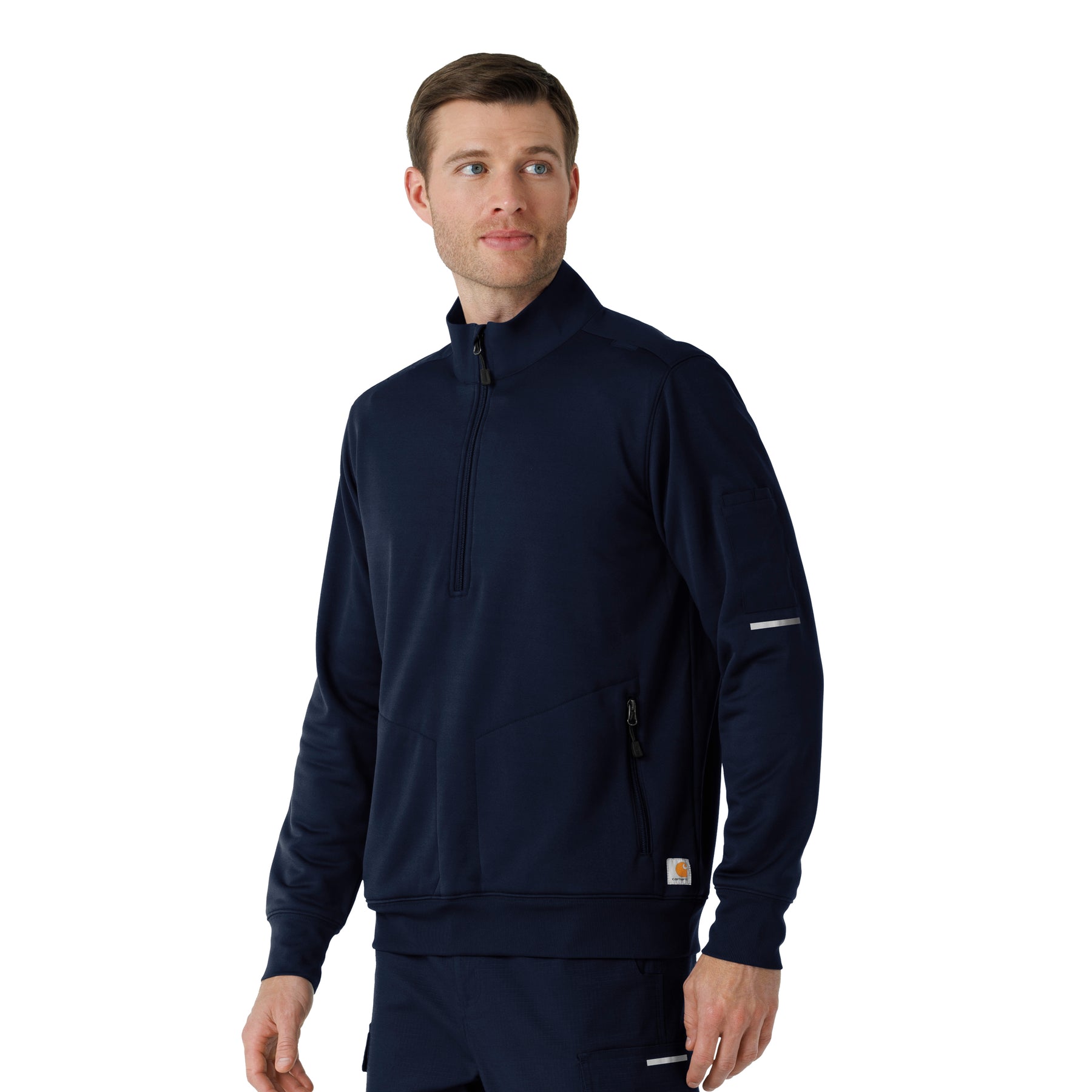 Rugged Flex RSCU Men's Half Zip Dark Navy side view