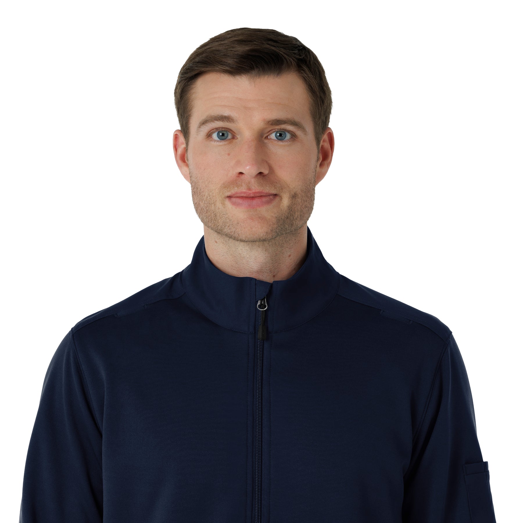 Rugged Flex RSCU Men's Half Zip Dark Navy front detail
