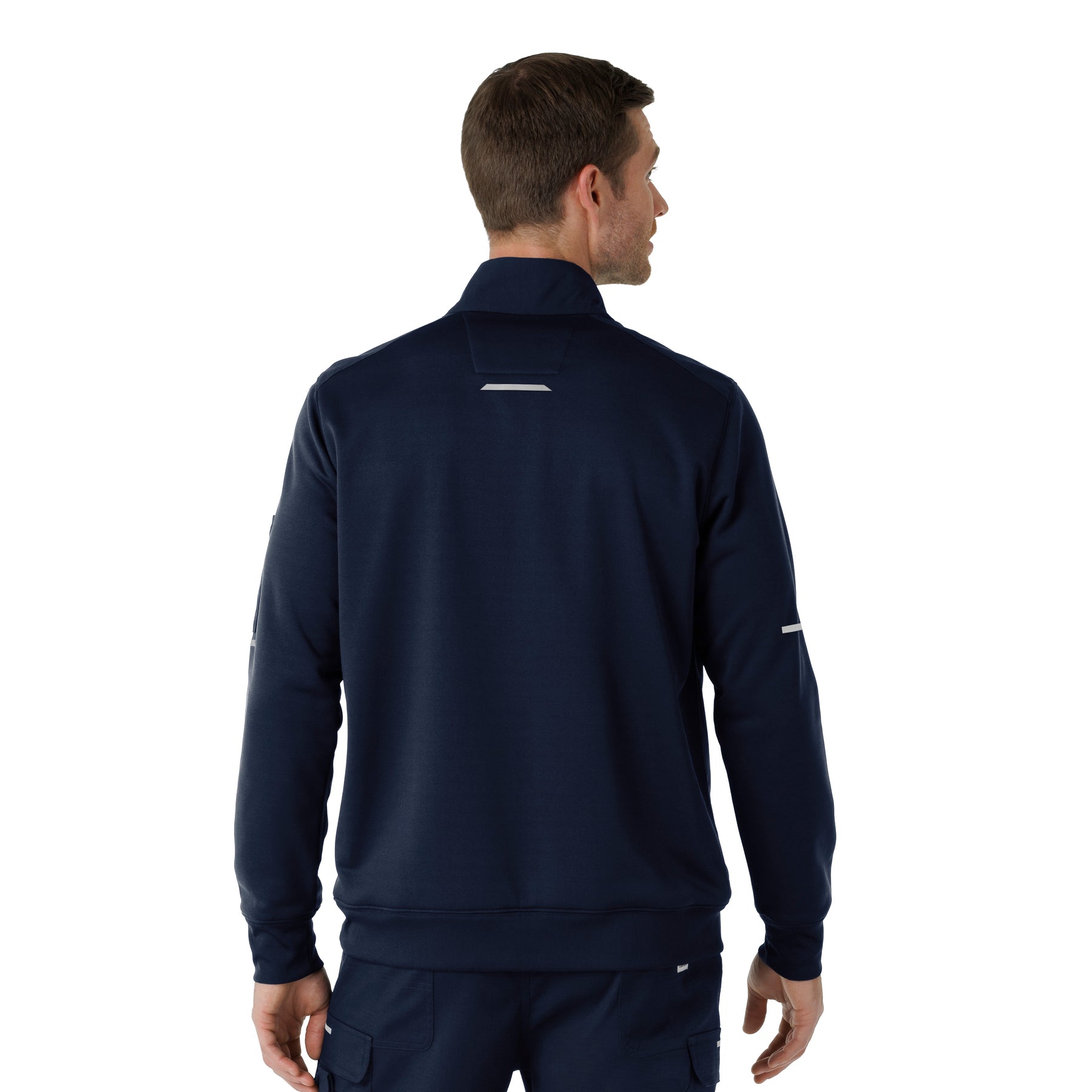 Rugged Flex RSCU Men's Half Zip Dark Navy back view