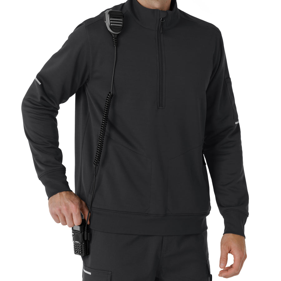 Rugged Flex RSCU Men's Half Zip Pewter side detail 1