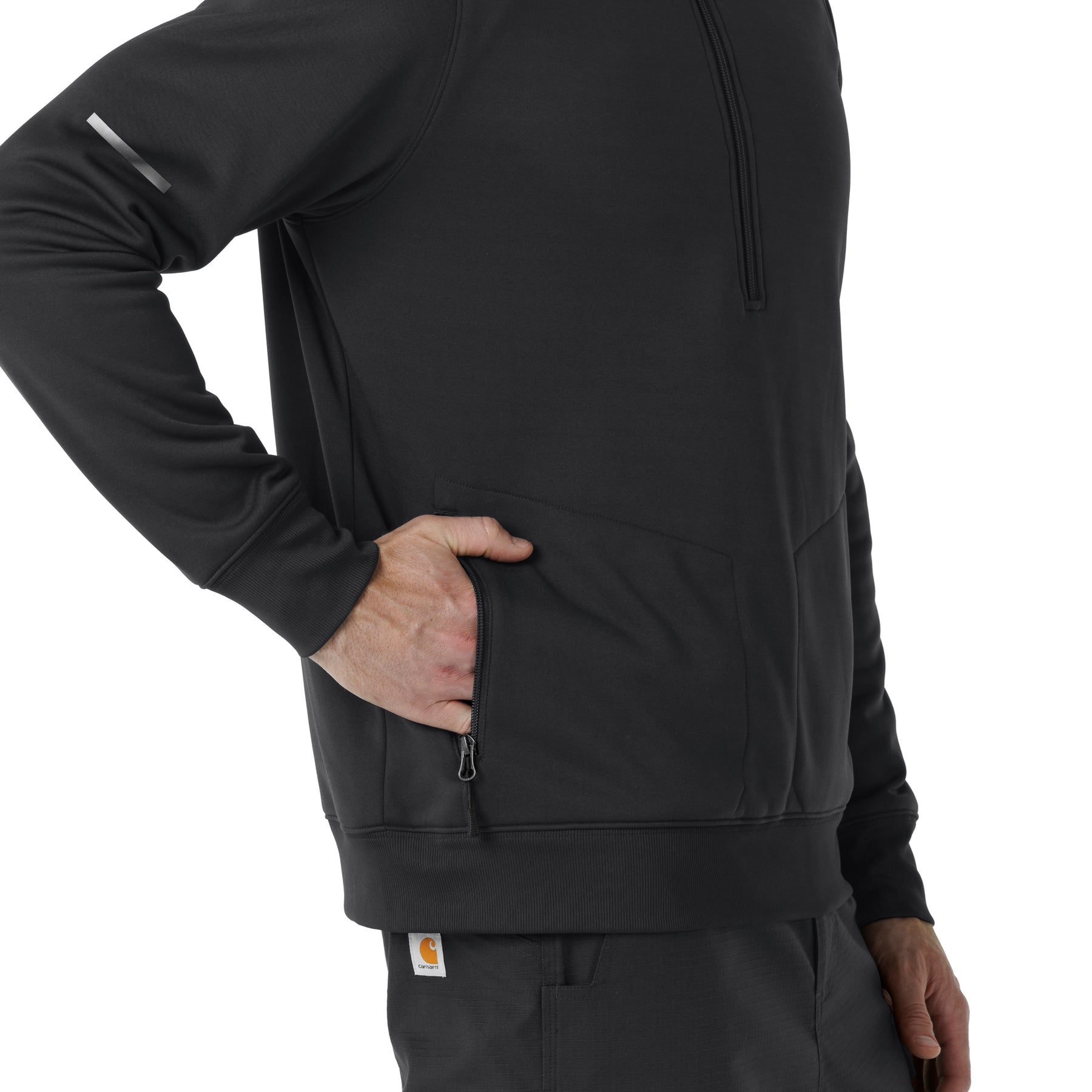 Rugged Flex RSCU Men's Half Zip Pewter back detail