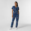 Wink Women's Holiday Print Zip Front Onesie - Gnome Alone