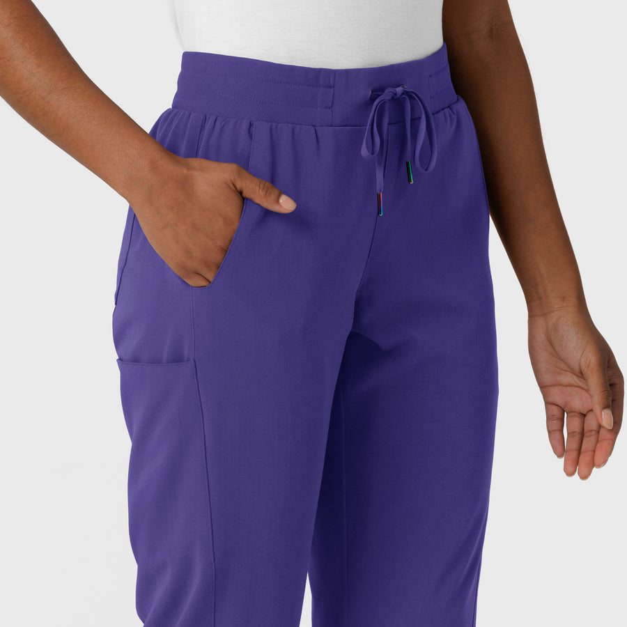 Aero Remix Women's Cargo Jogger Pant Grape side detail 1