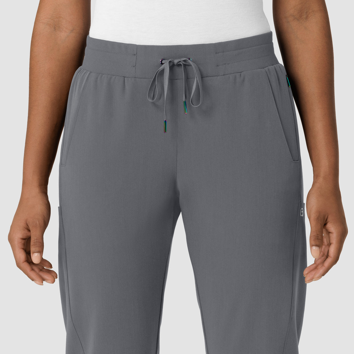 Aero Remix Women's Cargo Jogger Pant Pewter front detail