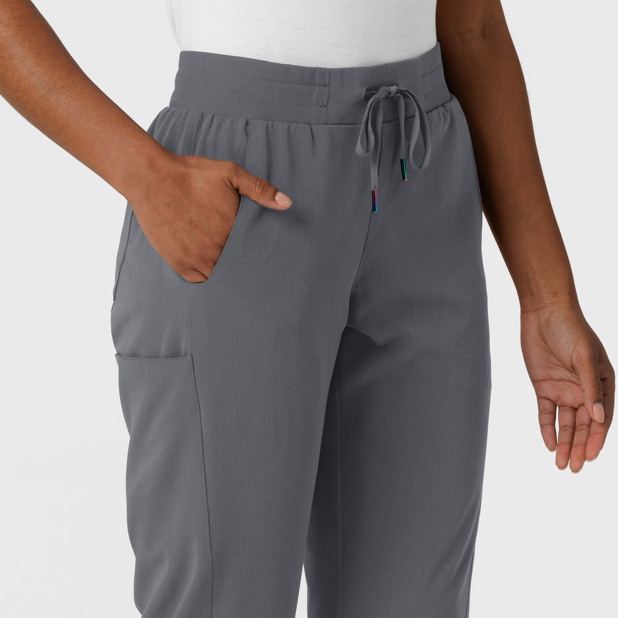 Aero Remix Women's Cargo Jogger Pant Pewter side detail 1