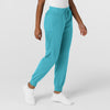 Aero Remix Women's Cargo Jogger Pant Teal Blue side view