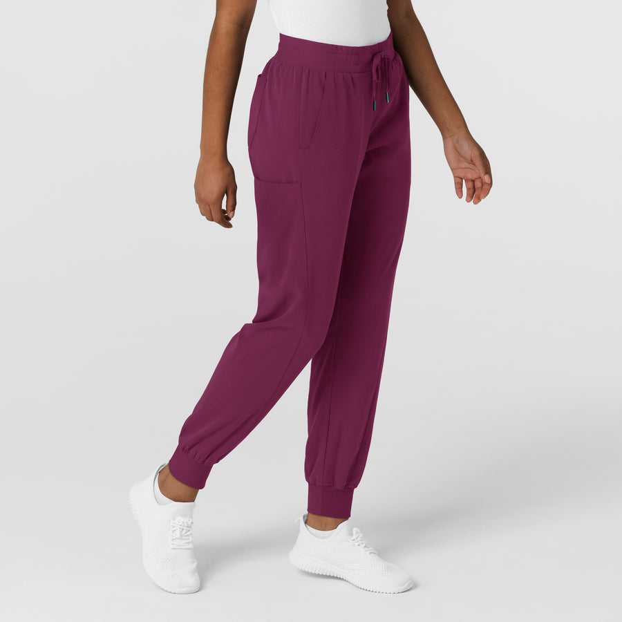 Aero Remix Women's Cargo Jogger Pant Wine side view