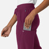 Aero Remix Women's Cargo Jogger Pant Wine hemline detail