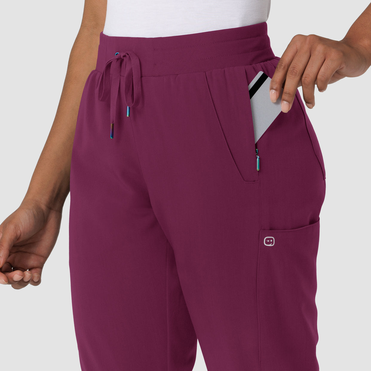 Aero Remix Women's Cargo Jogger Pant Wine back detail