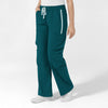 Boundless Women's Classic Wide Leg Cargo Scrub Pant - Caribbean and Sky Blue side