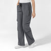 Boundless Women's Classic Wide Leg Cargo Scrub Pant - Pewter and Black