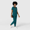 Aero Remix Women's Flex-N-Reach V-Neck Scrub Top Caribbean full scrub set