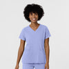 Aero Remix Women's Flex-N-Reach V-Neck Scrub Top - Ceil Blue