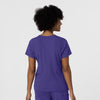 Aero Remix Women's Flex-N-Reach V-Neck Scrub Top Grape back view