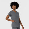 Aero Remix Women's Flex-N-Reach V-Neck Scrub Top Pewter side view