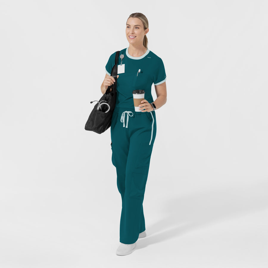 Boundless Women's Classic Scrub Tee - Caribbean and Sky Blue