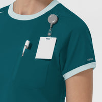 Boundless Women's Classic Scrub Tee - Caribbean and Sky Blue
