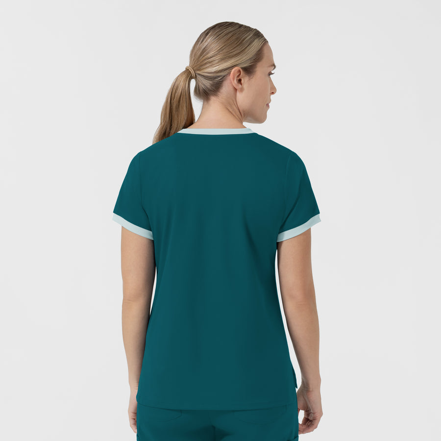 Boundless Women's Classic Scrub Tee - Caribbean and Sky Blue